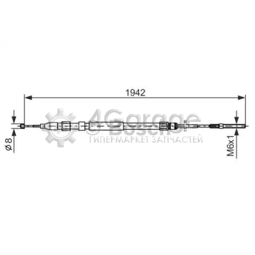 BOSCH 1987477820 Трос ручного тормоза 1987477820