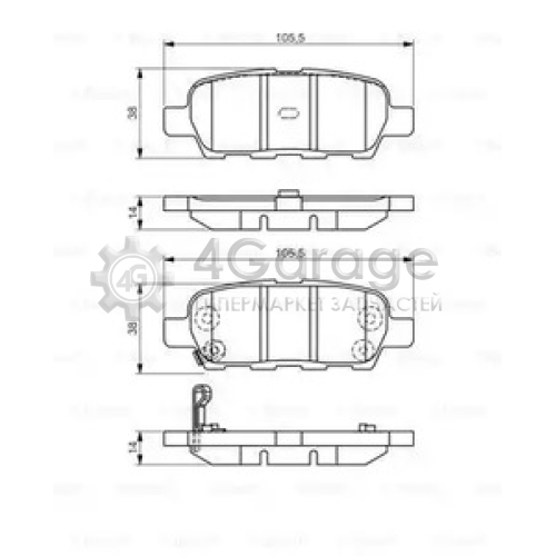 BOSCH 0986495089 Колодки торм диск к т