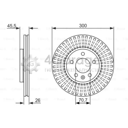 BOSCH 0986479644 Диск торм передн