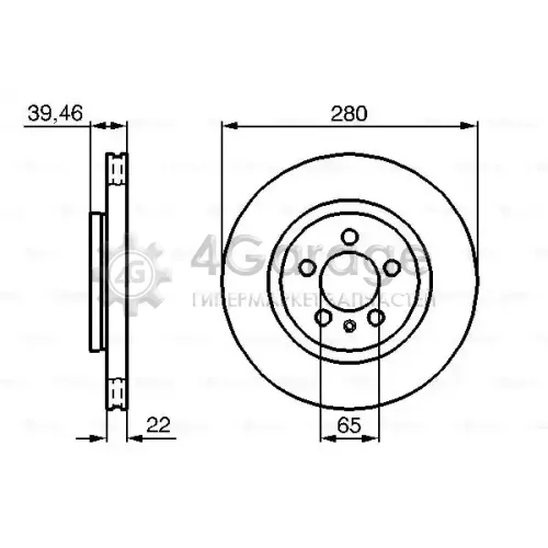 BOSCH 0986479156 Тормозной диск