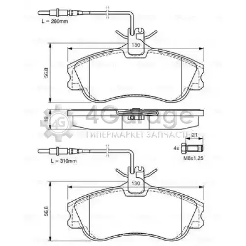 BOSCH 0986424414 Колодки торм.пер.