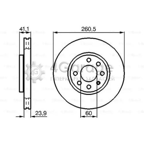 BOSCH 0986478730 Диск тормозной передний OPEL CORSA C MERIVA 0986478730