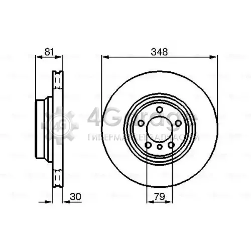 BOSCH 0986479003 Тормозной диск 0986479003