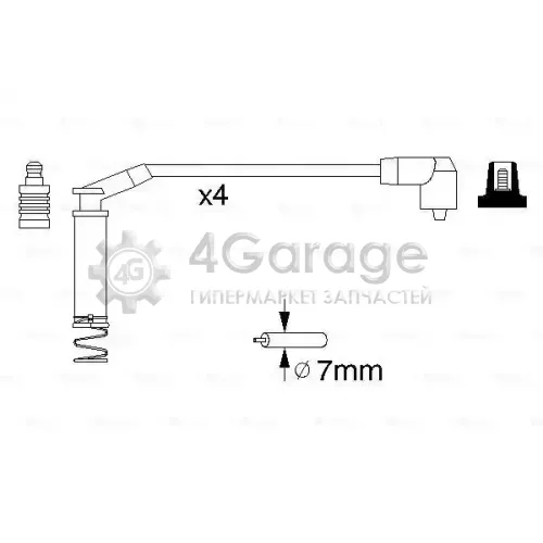 BOSCH 0986357124 Провода высоковольт. ком/кт.