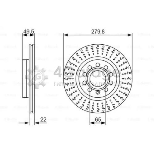 BOSCH 0986479940 Диск торм передн