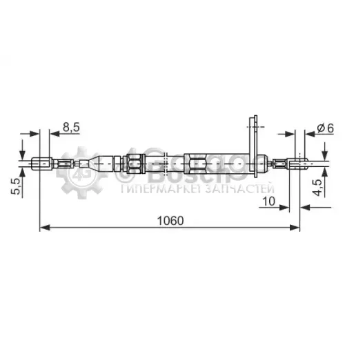 BOSCH 1987477047 Трос тормозного механизма