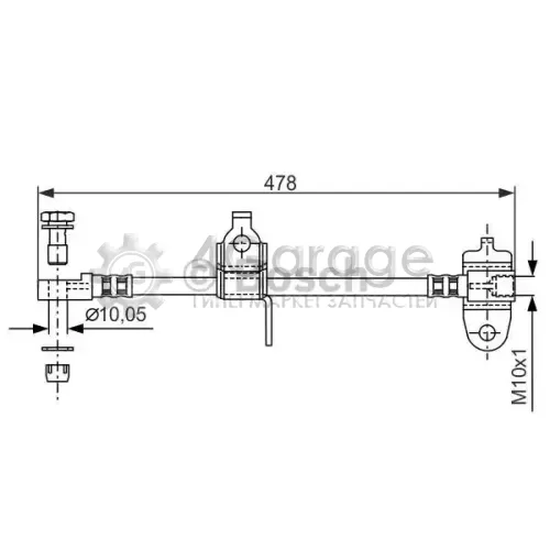 BOSCH 1987481070 Тормозной шланг