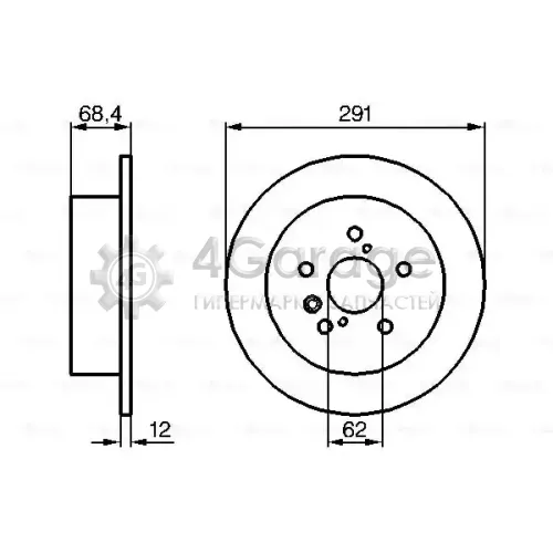 BOSCH 0986479200 Тормозной диск