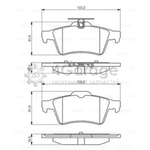 BOSCH 0986495216 Колодки тормозные