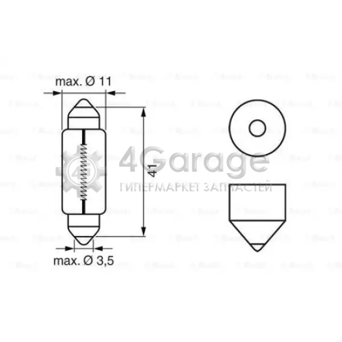 BOSCH 1987302210 Лампа STANDARD K10W 12V 10W 1987302210 в Красноярске