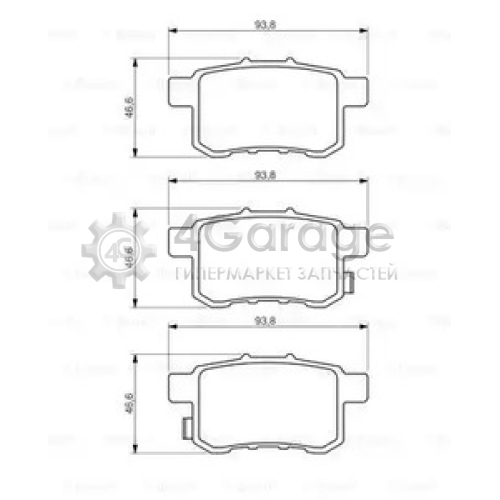 BOSCH 0986494338 Тормозные колодки 0986494338