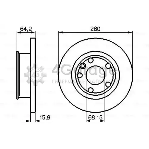 BOSCH 0986478547 Тормозной диск