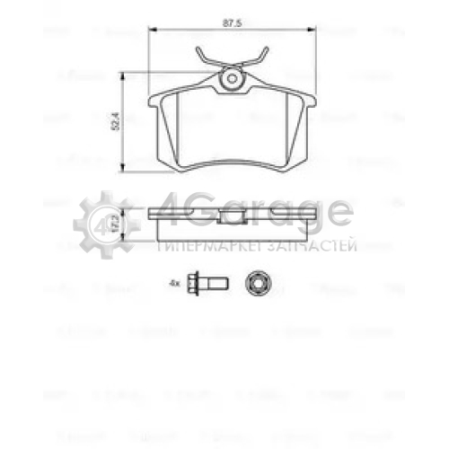 BOSCH 0986461769 Тормозные колодки 0986461769