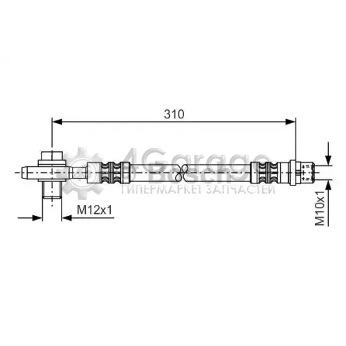 BOSCH 1987476308 Тормозной шланг 1987476308