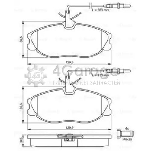 BOSCH 0986424223 Тормозные колодки 0986424223