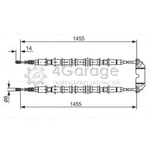 BOSCH 1987477391 Трос ручного тормоза