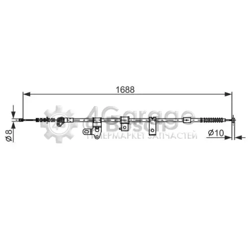 BOSCH 1987482306 Трос стояночная тормозная система