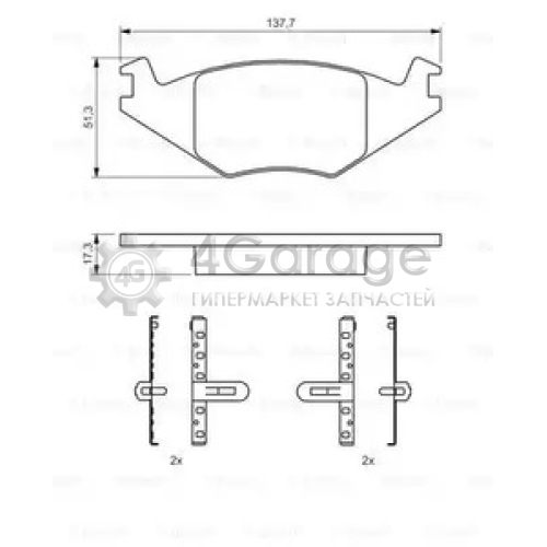 BOSCH 0986468890 Тормозные колодки 0986468890