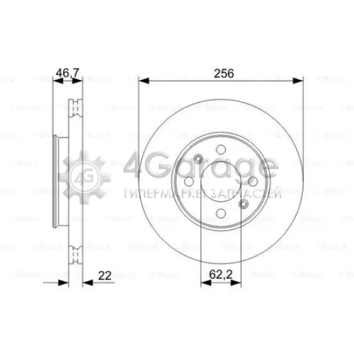 BOSCH 0986479367 Тормозной диск 0986479367