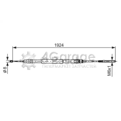 BOSCH 1987477693 Трос стояночного тормоза 1987477693