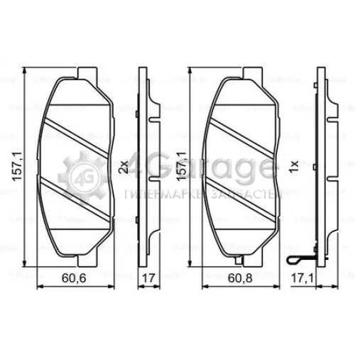 BOSCH 0986494227 Тормозные колодки 0986494227