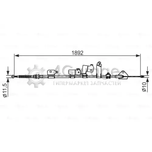 BOSCH 1987482439 Трос стоян торм Toyota Auris