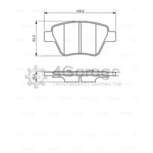 BOSCH 0986494416 Колодки торм задн к т