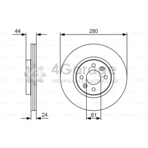 BOSCH 0986479R67 Тормозной диск