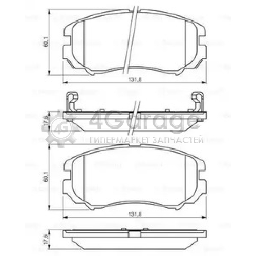 BOSCH 0986424815 Тормозные колодки 0986424815