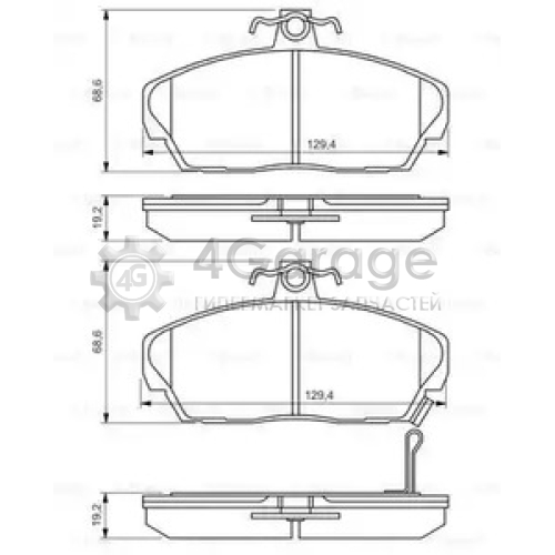 BOSCH 0986424214 Колодки торм к т