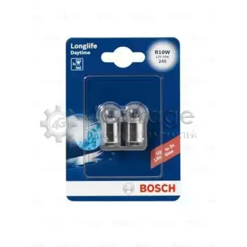 Лампа [2шт] LONGLIFE DAYTIME R10W 12V 10W [блистер] 1987301059 BOSCH 1987301059 в Нижнем Новгороде