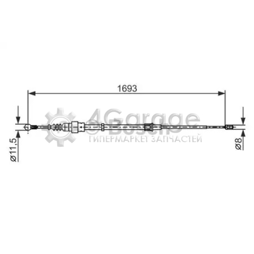 BOSCH 1987477698 Трос ручного тормоза