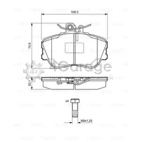 BOSCH 0986460977 Тормозные колодки 0986460977