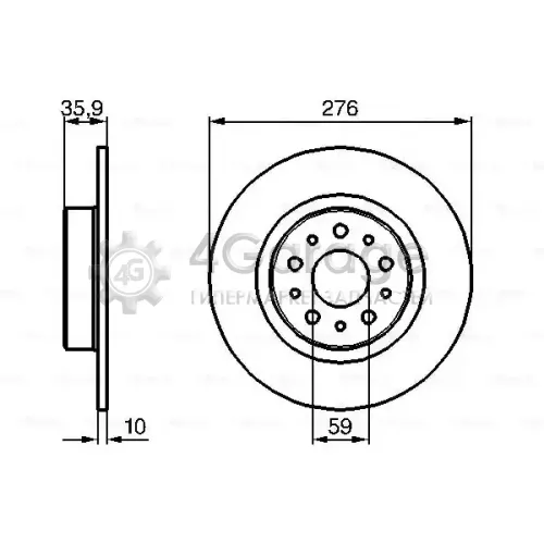 BOSCH 0986479120 Диск торм передн