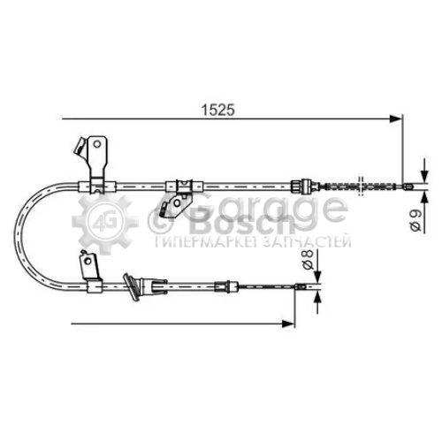 BOSCH 1987482247 Трос стоян торм Mits Colt VI VII