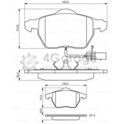 BOSCH 0986495241 Колодки тормозные