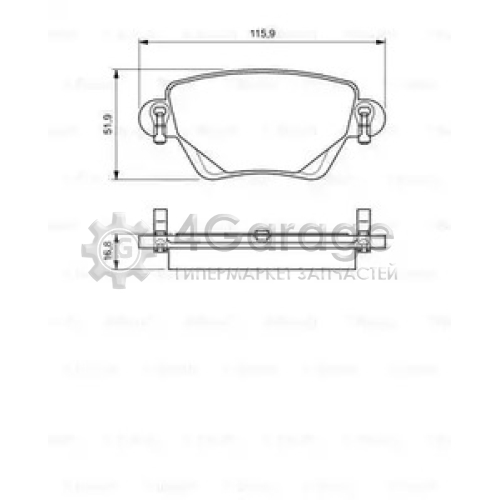 BOSCH 0986494046 Тормозные колодки 0986494046