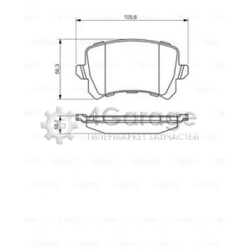 BOSCH 0986494344 Тормозные колодки задние 0986494344