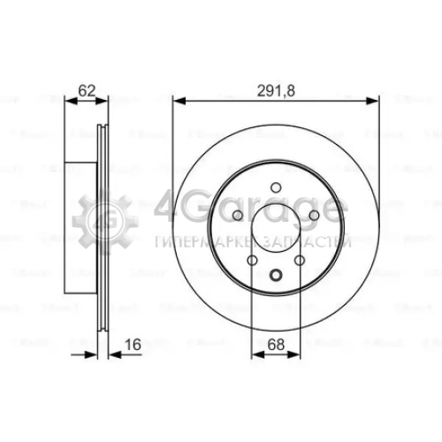 BOSCH 0986479S31 Тормозной диск задний