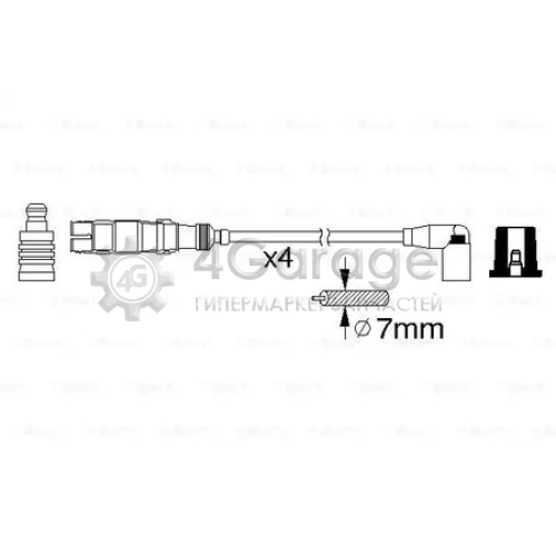 BOSCH 0986356359 Провода в/в к т Audi A4 VW Golf IV Passat B5