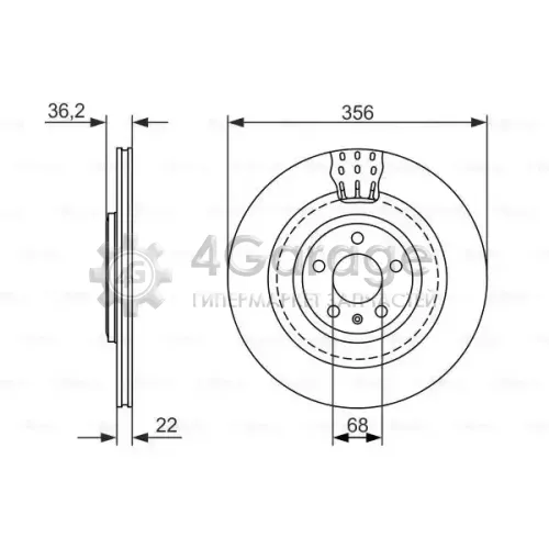 BOSCH 0986479749 Тормозной диск 0986479749