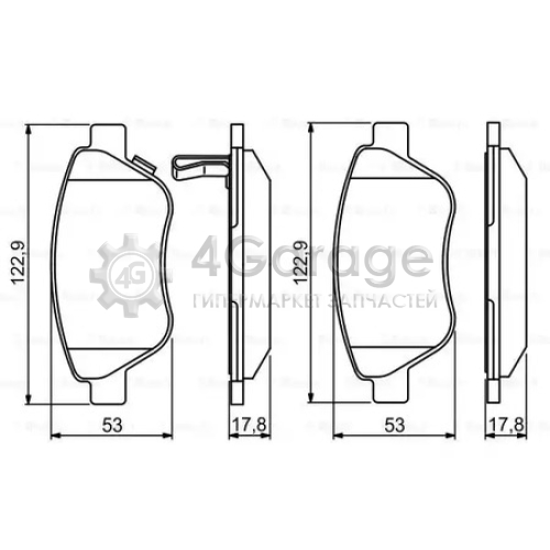 BOSCH 0986495237 Колодки тормозные