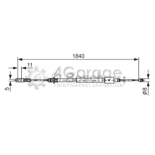 BOSCH 1987477712 Трос ручного тормоза L