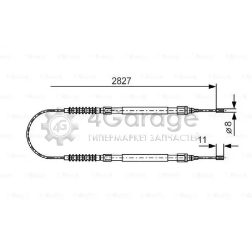 BOSCH 1987477263 Трос тормозной Citroen jumper Fiat Ducato Peugeot Boxer