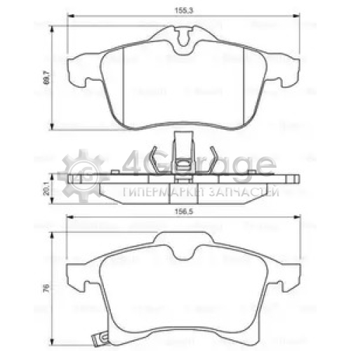 BOSCH 0986424707 Тормозные колодки 0986424707