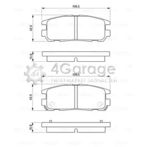 BOSCH 0986424367 Тормозные колодки 0986424367