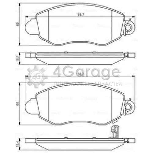 BOSCH 0986494047 Тормозные колодки 0986494047