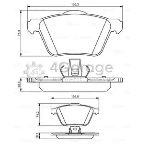 BOSCH 0986494159 Колодки торм.пер.