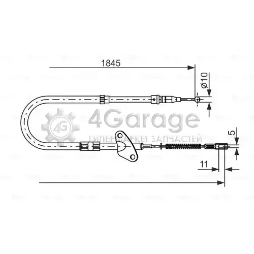 BOSCH 1987477118 Трос стояночная тормозная система