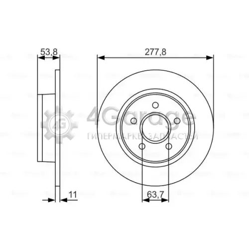 BOSCH 0986479S51 Тормозной диск